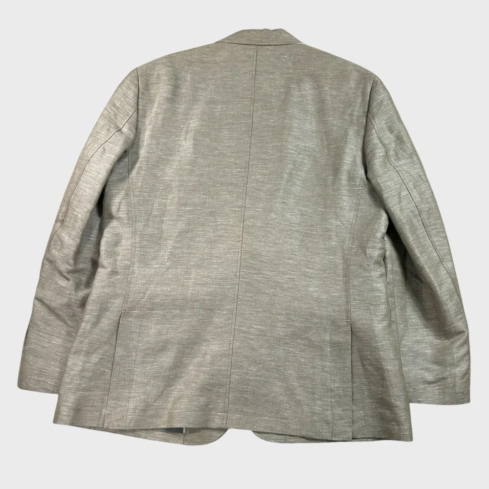 Joseph Abboud Linen Blend Sport Coat Blazer Mens 44 Beige Tan 2‎ Button Jacket